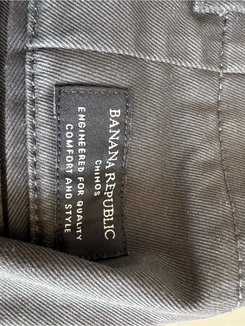 Banana Republic Men's Charcoal Gray Chino Pants